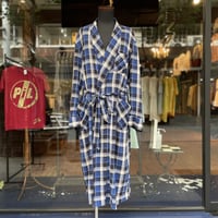 60's Check Pattern Cotton Gown［17890］