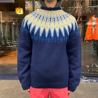70s VIRGIN WOOL NORDIC KNIT [19700]