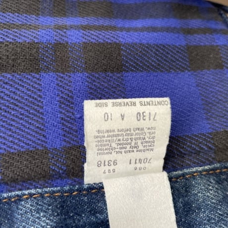 80′S LEVI'S 70411-9318 FLANNEL LINER DENIM JACKET［16722］