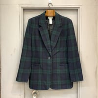 CHECK WOOL LAPEL JACKET［15459］