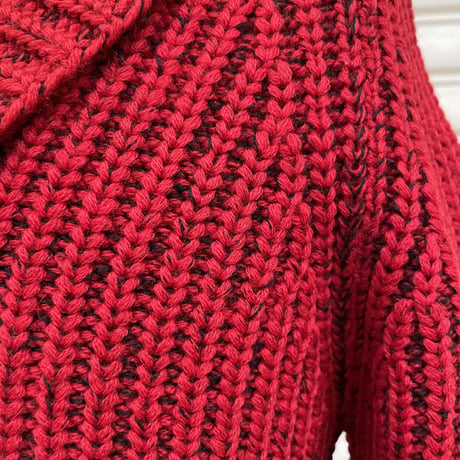 60’s SHAWL COLLAR KNIT SWEATER[11582]
