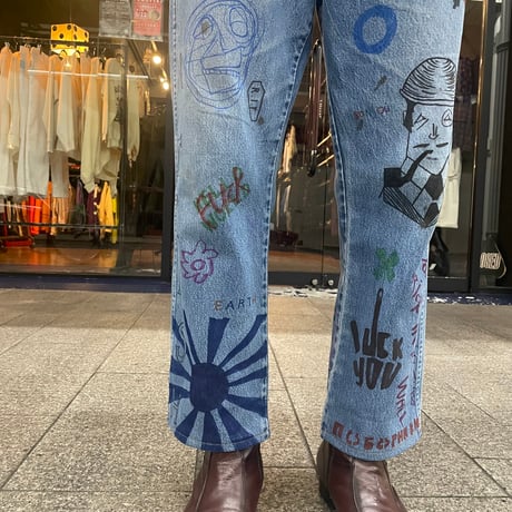 Original Painted Denim Pants [19745]