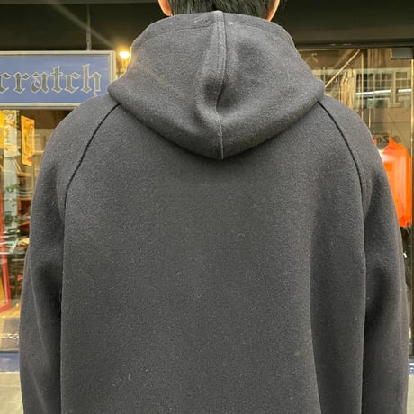 MELTON WOOL HOODIE COAT [19701]