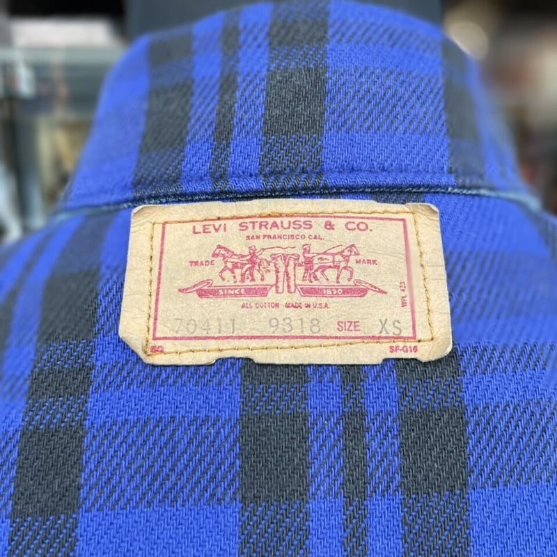 80′S LEVI'S 70411-9318 FLANNEL LINER DENIM JACK