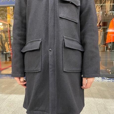 MELTON WOOL HOODIE COAT [19701]