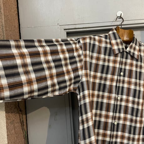 50~60s COTTON OMBRE CHECK SHIRT”N.O.S””［19134］
