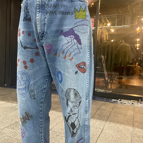 Original Painted Denim Pants [19745]