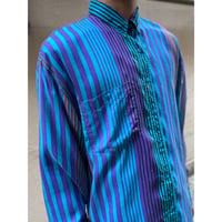 Design Stripe L/S Silk Shirt [19791]