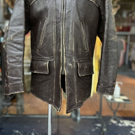 50'S Windward Horse Hide Leather Car Coat［8128］