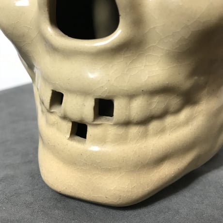 OLD CERAMIC SKULL MUG［11665］