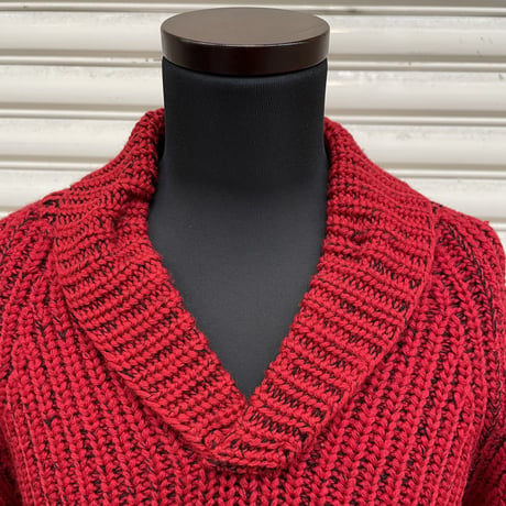 60’s SHAWL COLLAR KNIT SWEATER[11582]