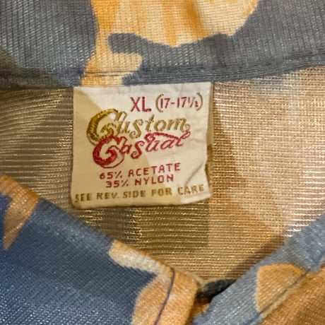70s L/S ACETATE SHIRT [19307]