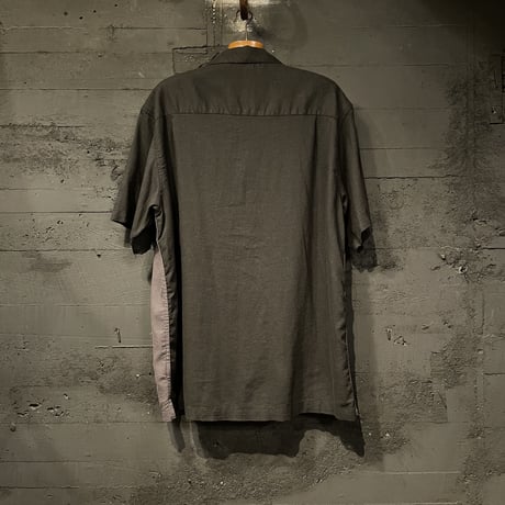 SWITCHING LINEN×RAYON S/S SHIRT［15836］