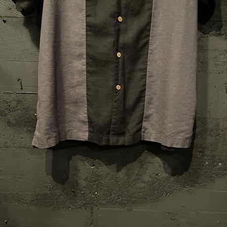 SWITCHING LINEN×RAYON S/S SHIRT［15836］
