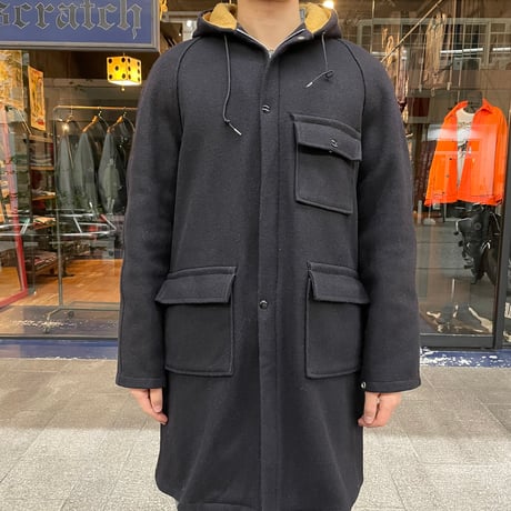 MELTON WOOL HOODIE COAT [19701]