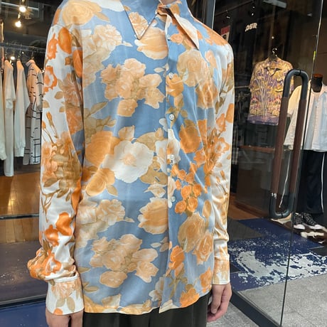 70s L/S ACETATE SHIRT [19307]
