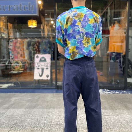 flower Pattern S/S Rayon Cutsew [19780]