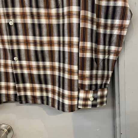 50~60s COTTON OMBRE CHECK SHIRT”N.O.S””［19134］