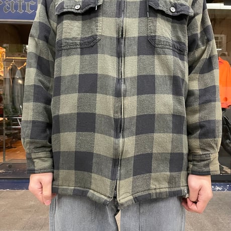 BLOCK CHECK HOODIE JACKET [19703]