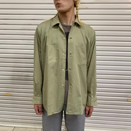 60-70s OPEN COLLAR SHIRT［19228］