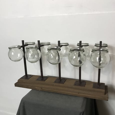 ANTIQUE GLASS STAND SET［12078］