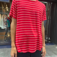 S/S VISCOSE BORDER TEE [19482]
