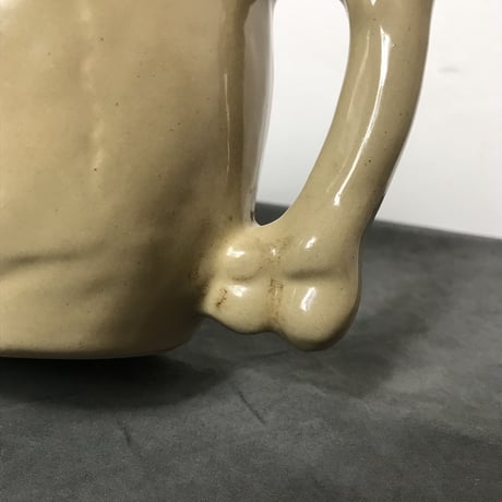 OLD CERAMIC SKULL MUG［11665］