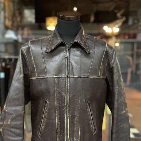 50'S Windward Horse Hide Leather Car Coat［8128］