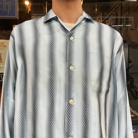 60s OMBLE STLIPE BOX SHIRT [19678]