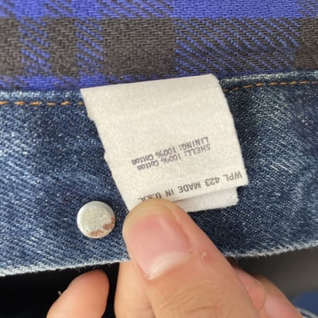 80′S LEVI'S 70411-9318 FLANNEL LINER DENIM JACKET［16722］