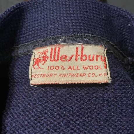 50~60'S WESTBURY LETTERED KNIT CARDIGAN［16887］