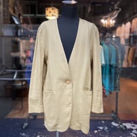 No-Collar Linen Jacket［18348］