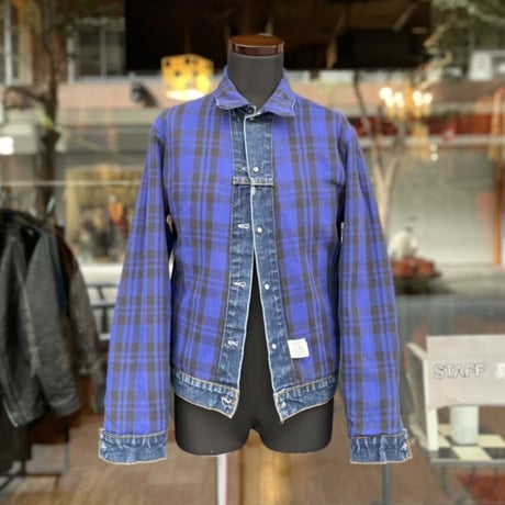 80′S LEVI'S 70411-9318 FLANNEL LINER DENIM JACKET［16722］