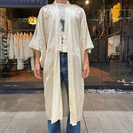 50s ENBROIDERED KIMONO ROBE [19399]