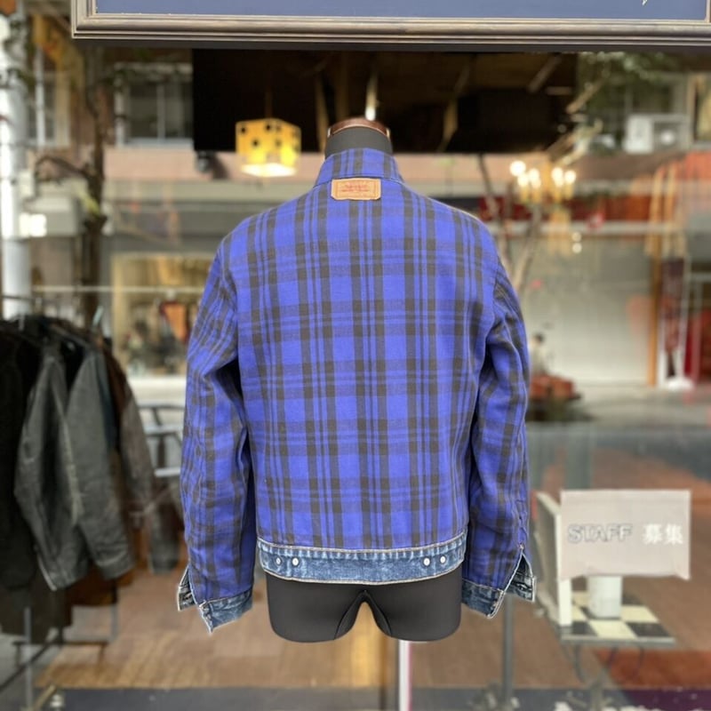 80′S LEVI'S 70411-9318 FLANNEL LINER DENIM JACK