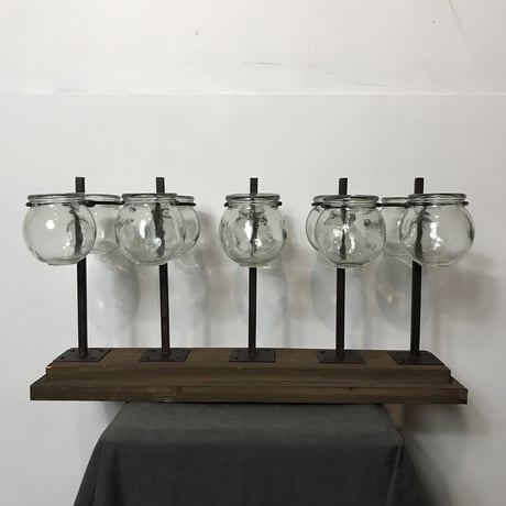 ANTIQUE GLASS STAND SET［12078］
