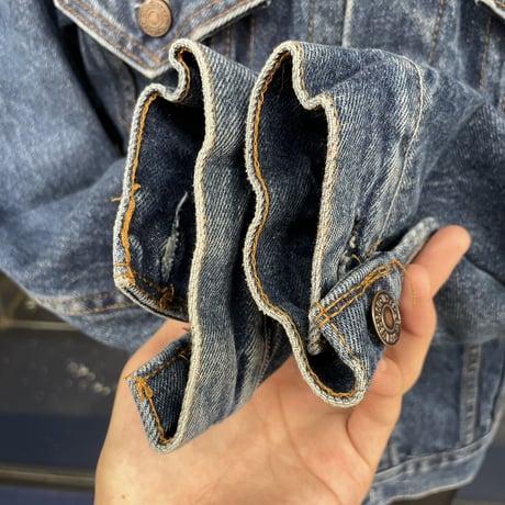 80′S LEVI'S 70411-9318 FLANNEL LINER DENIM JACKET［16722］