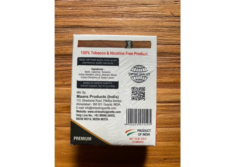 ニルドーシュ　Nirdosh ハーブフィルター 6種セット 20個入り Nirdosh Herbal Filter Dhoompan 【メンソール(アイスミント)】