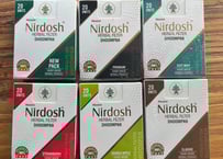 ニルドーシュ　Nirdosh ハーブフィルター 6種セット 20個入り Nirdosh（ニルドーシュ）Herbal Dhoompan 20本入り フィルター