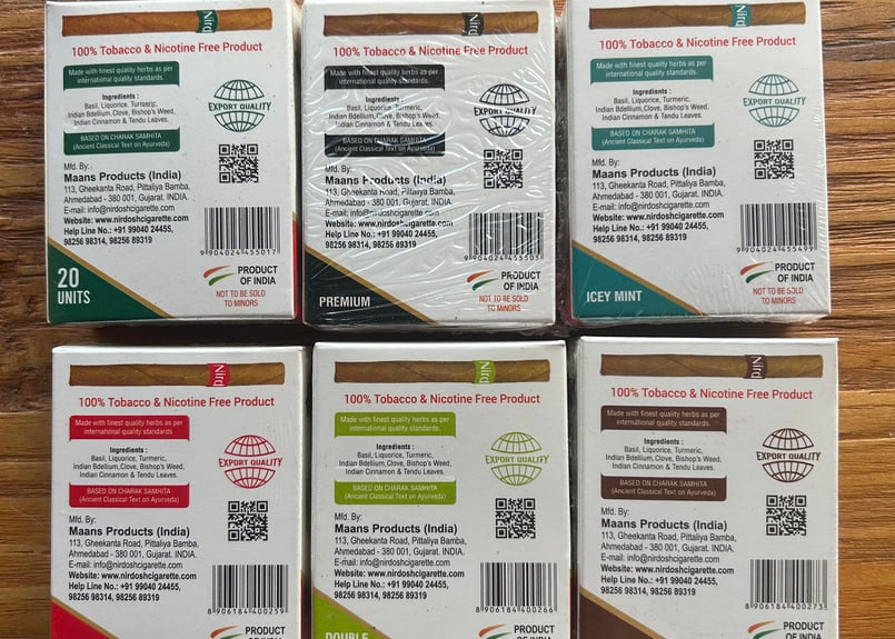ニルドーシュ　Nirdosh ハーブフィルター 6種セット 20個入り 6箱set】Nirdosh Herbal Filter Dhoompan 新パッケージ全種s