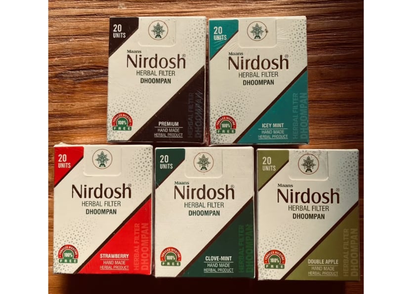 ニルドーシュ Nirdosh ハーブフィルター 6種セット 20個入り お試し用1箱】Nirdosh Herbal Filter Dhoompan 【オリジナル・ク