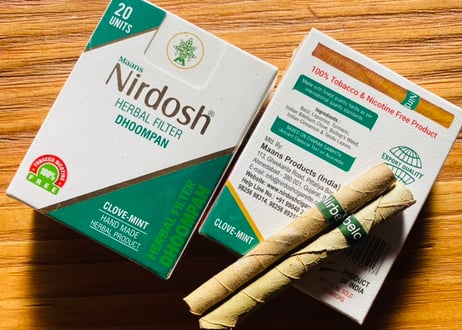 【2箱set】Nirdosh Herbal Filter Dhoompan 【オリジナル・クローブミント】