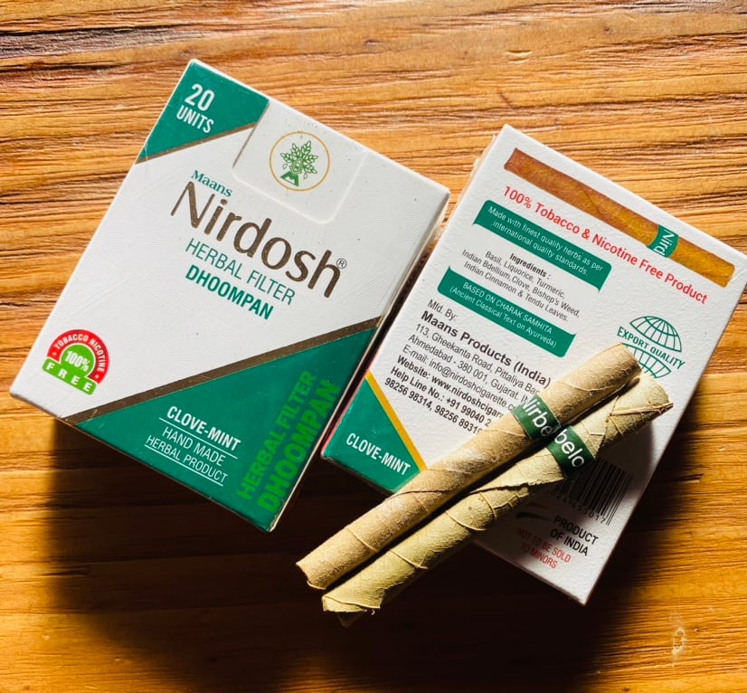 ニルドーシュ　Nirdosh ハーブフィルター 6種セット 20個入り 2箱set】Nirdosh Herbal Filter Dhoompan 【オリジナル・クロ