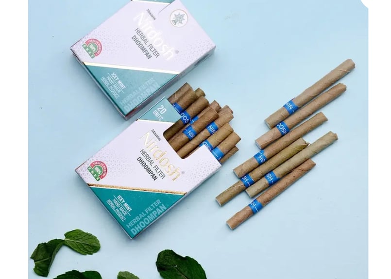 ニルドーシュ　Nirdosh ハーブフィルター 6種セット 20個入り Nirdosh（ニルドーシュ）Herbal Dhoompan 20本入り フィルター