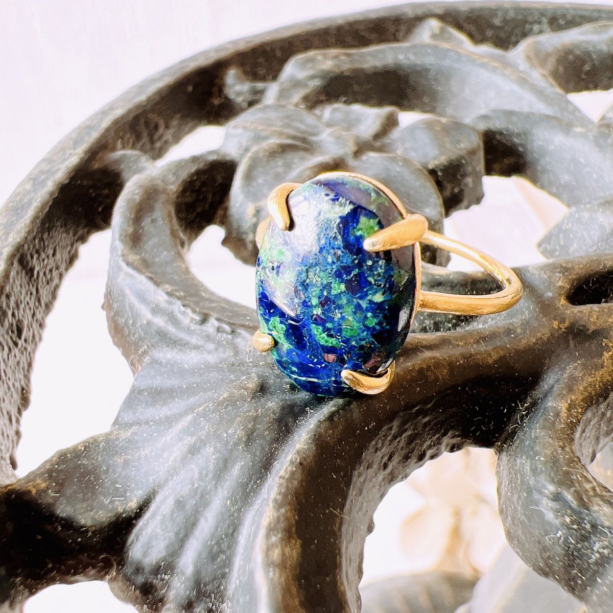 malstrøm 」RING 【LOOt】大渦潮リング【大粒 天然石】搭載