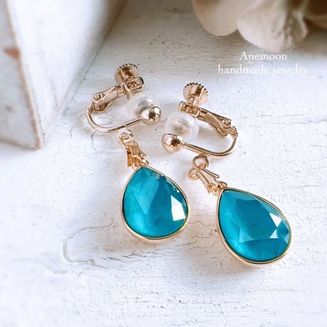 スワロイヤリング /ピアス　クリスタルアズールブルー