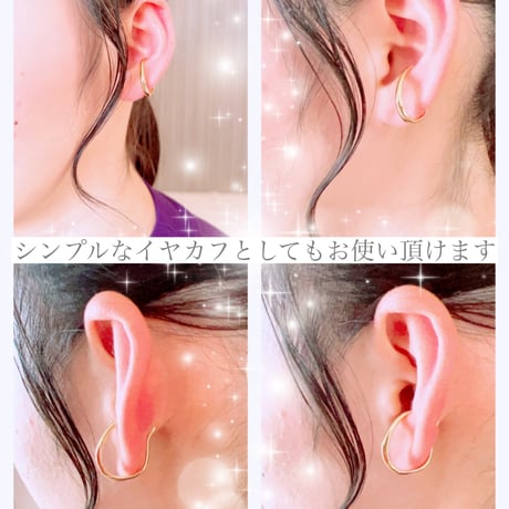 マーキスドロップイヤーカフ earcuff ゴールド 片耳用