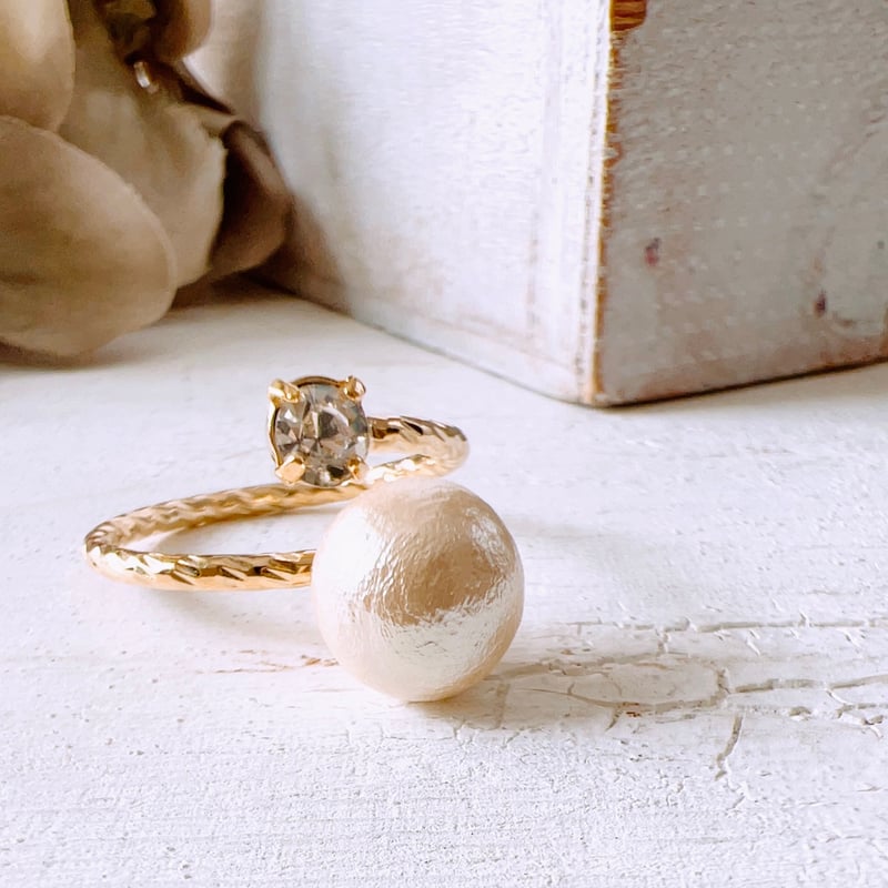 コットンパールエレガントリング 約11号 8mmコットンパール | Anemoon