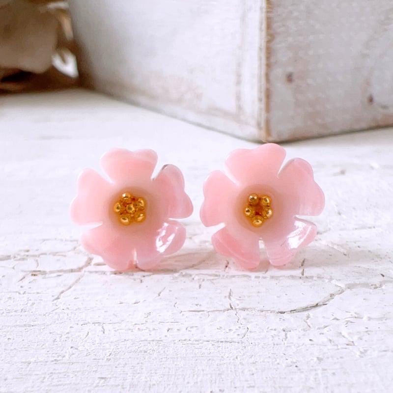桜ピアス 14kgf製 / Sakura Pierce🌸 高品質クイーンコンク