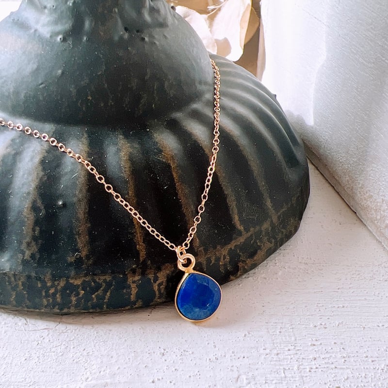 アフガニスタン産ラピスラズリマロン14kgfネックレス 12月誕生石 約9